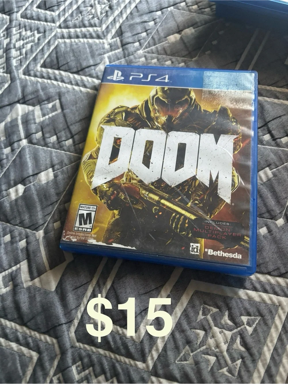 DOOM PS4 Game - Yellow/Black Cover